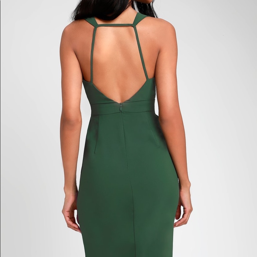 Indina bodycon backless green Lulus dress NWT